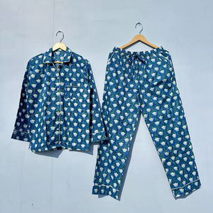 Camisón Vintage indio hecho a mano para mujer cómodo duradero ajuste relajado Loungewear bloque impreso estilo romántico ODM suministro - Product Image 1