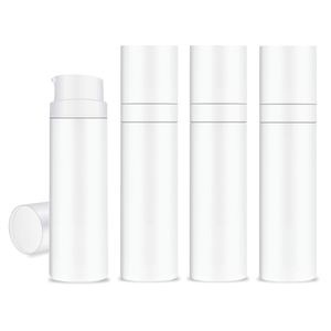 White Airless <b>Bottle</b> Set with White <b>Pump</b> | 15ml | Leak-Proof & Precise <b>Dispensing</b> | Ideal for DIY Beauty & Skincare - Product Image 1