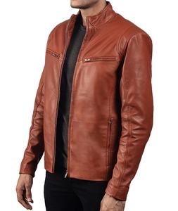 Chaqueta de Cuero Genuino de Alta Calidad para Hombre, Estilo Motero, Superventas, Talla XL, Hecha a Medida, Chaqueta de Invierno al por Mayor para Hombre - Product Image 3