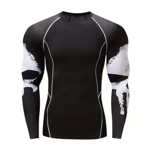 Nueva llegada personalizada de los hombres BJJ Jiu Jitsu Rashguard sublimada camisa de compresión de manga larga gimnasio entrenamiento Activewear OEM ropa deportiva - Product Image 1