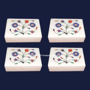 Newly Arrival Best Handmade Design Marble Inlay Box With Mother Of Pearl <b>Sea</b> <b>Shell</b> Floral Art Design Use For Jewelry Gift Item - Product Image 5