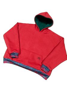 Sweat à capuche réversible pour homme personnalisable, 100% coton, motif uni, fermeture éclair et poche brodée - Product Image 1