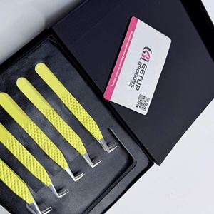 GETUP BROSONS IMPEX GBI-EET 10mm 90 degrés Volume Jaune Revêtement en poudre Acier inoxydable Anti-magnétique Anti-statique Diamant Cils - Product Image 5