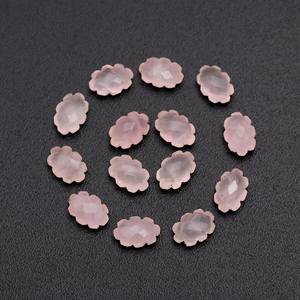 Cuentas de Cuarzo Rosa Facetadas en Forma de Nube, Dijes de Piedras Preciosas Talladas Naturales de 12 mm - Product Image 2