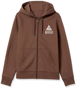 Sweat à capuche unisexe en molleton lourd 430 g/m², fermeture éclair sur le devant, 100 % coton, respirant, coupe ample, broderie sur le devant, plusieurs couleurs - Product Image 1