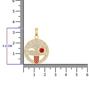 สร้อยคอจี้เพชรทรงตลก ดีไซน์แบบ Iced Out  ทองคำแท้ 14k ประดับเพชร VVS  ผลิตในห้องปฏิบัติการ ได้รับการรับรองจาก IGI  สไตล์โบราณ สำหรับผู้หญิง ราคาประหยัด - Product Image 3