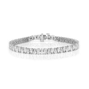 Pulsera de Tenis de Plata de Ley con Diamantes en Corte Pera para Mujer - Product Image 1
