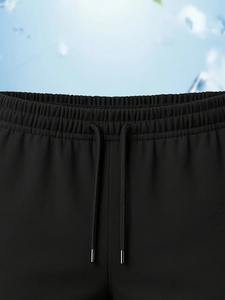 Pantalones cortos de playa personalizados para hombre, cintura elástica, cierre de cordón, pantalones de algodón transpirable, piernas con cintura personalizada - Product Image 4