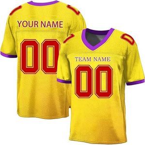 Camiseta de Fútbol Personalizada para Hombre, Cuello en V, Manga Corta, Sublimada, de Malla Transpirable, Corte Regular, para Adultos, Todas las Temporadas - Product Image 1