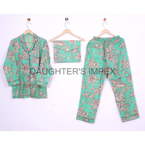 Vestido de Yoga de algodón floral transpirable seco para mujer, ropa de dormir de verano de paso rápido, conjunto de ropa de dormir - Product Image 6