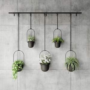 Juego de 5 fabulosas macetas de color negro para el hogar y el jardín, macetas y macetas para interiores y exteriores a un precio competitivo - Product Image 6