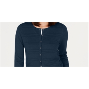 Cardigan Lungo da Donna Charter Club, Blu, con Stampa Floreale Testurizzata, Tecnica Jacquard, Bottoni, per Autunno e Inverno - Product Image 2