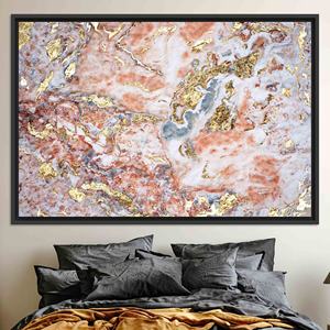 Printed <b>Canvas</b> Artwork: Gold Marble Glass Wall Art, Luxury Home Decor,BLACK <b>FRAMED</b> <b>CANVAS</b> - Product Image 1