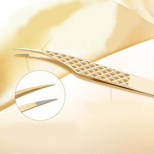 Pinzas de pestañas de color Pinzas de pestañas al por mayor Puntas de fibra Pinzas de extensión de pestañas profesionales - Product Image 3