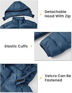 Veste matelassée pour homme 2025, écologique, à séchage rapide, respirante, personnalisable, col montant, logo frontal, manches longues, vente en gros - Product Image 5