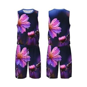 Maillots de basket-ball pour hommes, style moderne du milieu du siècle, imprimés, 100% polyester, séchage rapide, respirants, uniformes, tenues de sport - Product Image 2