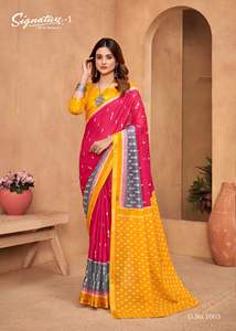 Saris en soie Banarasi authentiques NEETA CREATION, motifs indiens traditionnels modernes, finition lustrée, sans plis, séchage rapide - Product Image 4