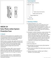 Fusible solaire photovoltaïque Chint NRZ28-20 1000V DC 2A-20A pour la protection des systèmes photovoltaïques