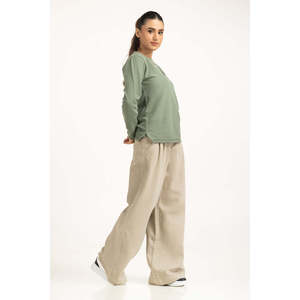 Top de Punto Ajustado para Mujer WM-KTP-WS25-104, Ropa Casual de Moda, Suave y Transpirable, 100% Algodón, Fabricante OEM ODM TWINSET - Product Image 5