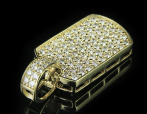 Rectangle S925 Silver Fully Iced Out Moissanite Diamond Pendant With Hip Hop Style Trendy Luxury Diamond Jewelry for Men Women - Product Image 2