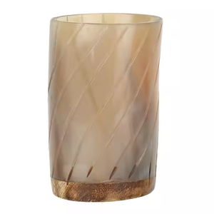 Gobelet en corne Finition naturelle, sans BPA et durable par l'artisanat en croissant - Product Image 3