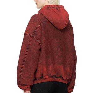 Sweat à capuche personnalisé pour homme, lavage à l'acide, hiver 2024, qualité supérieure, imperméable, avec couleurs et logo personnalisés - Product Image 5