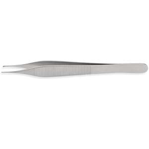Fabricante líder Manual Adson Dressing Forceps 4 3/4 "Mangos dentados fenestrados Acero inoxidable Cirugía general - Product Image 3