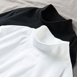 Heavyweight Custom Graphic t Shirt for Printing Oversized <b>Neck</b> Dropped Shoulder <b>Turtle</b> <b>Neck</b> Embroidered T-Shirt for Men - Product Image 1