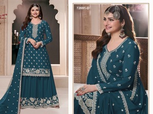 Costumes Palazzo élégants exclusifs avec Dupatta parfaits pour les tenues de fête, les fêtes et les événements formels disponibles à un prix abordable - Product Image 2