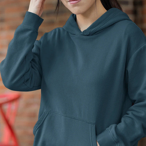 Buena calidad, gran oferta, jersey en blanco de gran tamaño, Sudadera con capucha para mujer, sudadera de manga larga de lana gruesa de talla grande para Otoño e Invierno - Product Image 4
