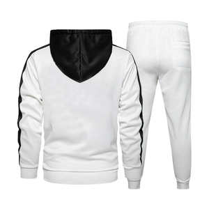 Chándal de invierno de algodón 100% para hombre, nuevo diseño, acampanados y pantalones de chándal Sudadera con capucha, conjunto de Jogger de dos piezas estampado, ropa de invierno de talla grande - Product Image 2