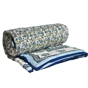 Sıcak satış pamuk yorgan el yapımı battaniye kış için toplu miktar hint tedarikçiden uygun fiyatlarla