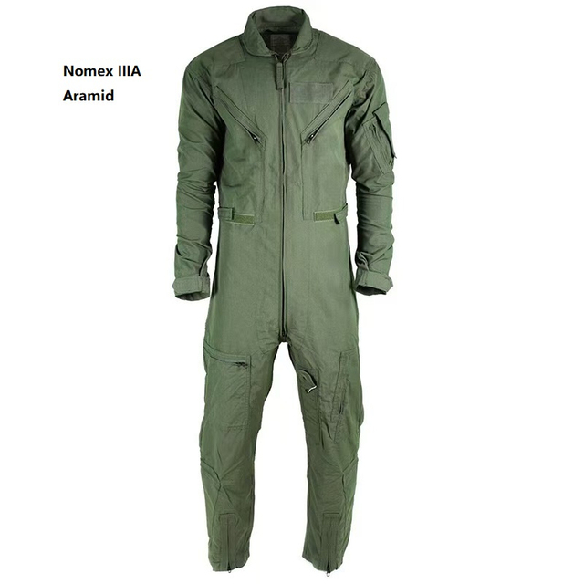 Custom Logo Fire-Resistant Polyester/Nylon Rayon Workwear Coveralls Protective Flying Gear Pilot Firefighter Suits ATPV Rating