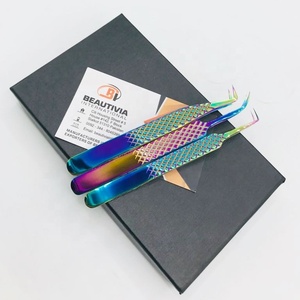 คีมหนีบขนตาปลอมแบบโค้งและแยกได้90องศาแหนบต่อขนตาปลอม - Product Image 6