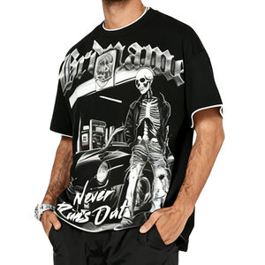 Custom <b>White</b> Cropped Printed Cotton Tee Graphic <b>Shirt</b> <b>Man</b> Round Neck Unisex Heavy Weight t <b>Shirt</b> Manufacturer DTG Boxy T-<b>shirt</b> - Product Image 1