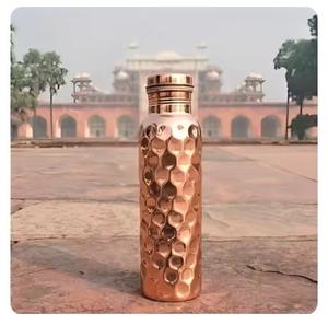 Approvisionnement en gros Bouteille d'eau en cuivre imprimée à la main Décoration intérieure Boire directement Conscient de la santé Boire au prix de gros - Product Image 5