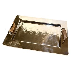 Grand plateau de service personnalisé en métal doré pour décorations de mariage quantité minimale de commande de décoration écologique pour hôtels et restaurants faits à la main 100pcs - Product Image 6