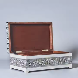 Boîtes de luxe pour mariage oreille anneau Bracelet collier stockage boîtes à bijoux approvisionnement direct d'usine boîte de incrustation d'os en bois de luxe - Product Image 2