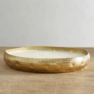 Bougie parfumée en métal plaqué or Récipient à bougie sans fumée à la cire de soja de qualité supérieure Aromathérapie Bougie artisanale avec couvercle - Product Image 5