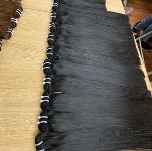 Extensions de cheveux vietnamiens cuticules vierges crues cheveux alignés os vierges faisceaux de cheveux humains droits avec fermeture à lacet frontal - Product Image 3