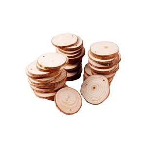 Rodajas de madera natural de alta calidad, ideal para bricolaje, manualidades y decoración del hogar - Product Image 5