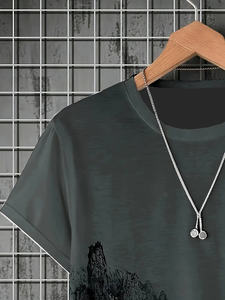 Venta al por mayor 2024 superventas camiseta de hombre con logotipo personalizado 100% algodón manga corta gran oferta camisas de microfibra - Product Image 6