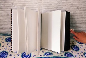 Fait à la main grand A3 cuir Journal en relief serrure Grimoire journaux sorts livre avec fil couture spirale reliure selle couture - Product Image 4