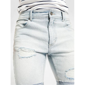 Pantalones cortos de mezclilla para hombre con cintura elástica y diseño personalizado de alta calidad y logotipo impreso para hombre - Product Image 3