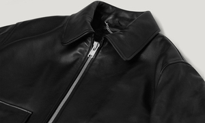 Chaqueta de Cuero Personalizada para Hombre, Chaqueta de Moda de Cuero Vacuno Genuino, Ropa de Invierno Premium, Proveedor Mayorista de Marca Privada - Product Image 4
