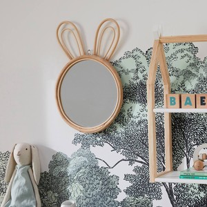 Espejo Infantil de Ratán, el Más Vendido, Espejo de Pared para Sala de Estar, Espejos de Conejo y Oso para Decoración del Hogar - Product Image 6