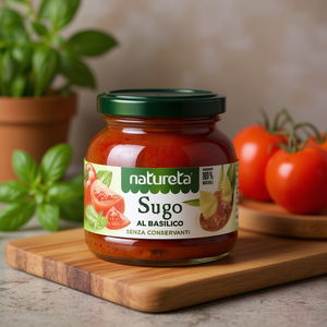 Sauce tomate naturelle Natureta 280g en pot Mason, lot de 12, 100% naturelle sans conservateurs - Product Image 3