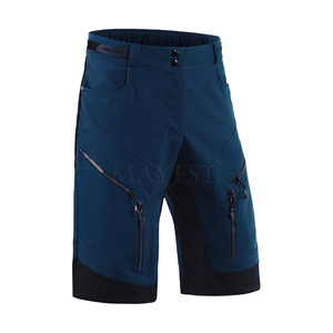 Short de VTT léger pour hommes, multi-poches personnalisées avec taille élastique, motif solide, vente en gros en ligne - Product Image 2