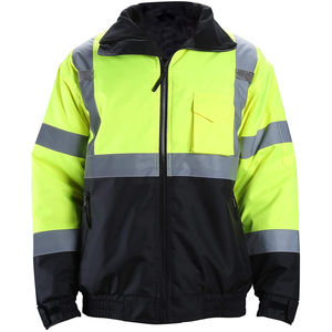 Vestes de sécurité réfléchissantes à haute visibilité personnalisées 2026, fabriquées en usine, manteaux d'hiver avec col montant pour les travaux de construction - Product Image 5