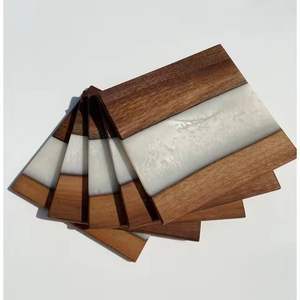 Posavasos de madera hecho a mano de nuevo diseño, artesanías de calidad, resina epoxi, madera de acacia, mantel para té y bebidas - Product Image 4